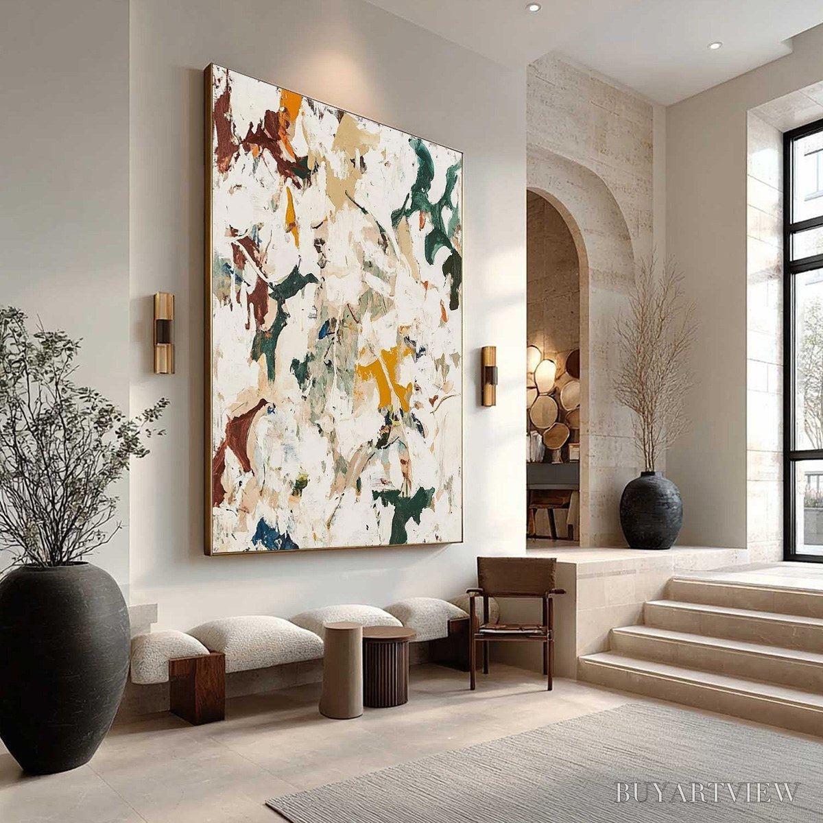 BUYARTVIEW Autumn Whispers – Textured Abstract Impasto Oil Painting - image 4