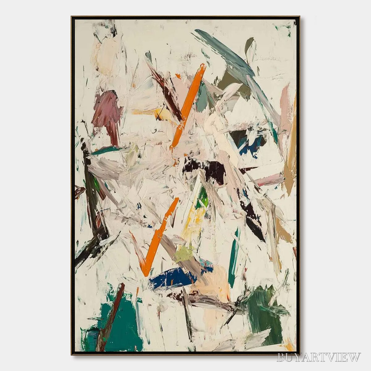 BUYARTVIEW Frozen Rush – Textured Abstract Impasto Oil Painting - image 1
