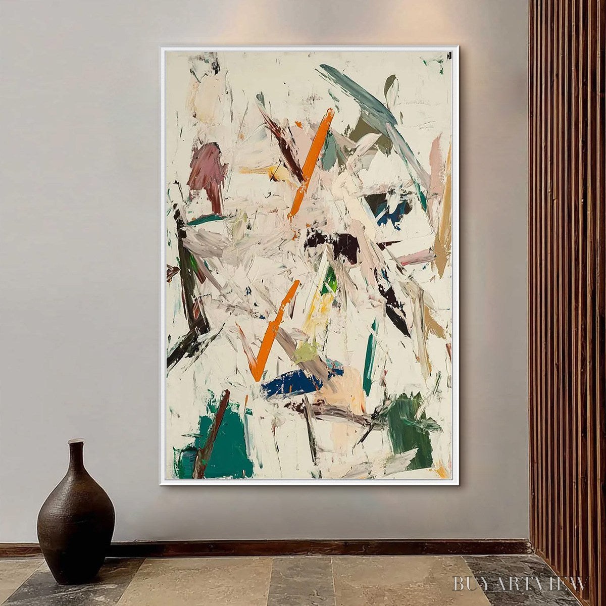 BUYARTVIEW Frozen Rush – Textured Abstract Impasto Oil Painting - image 2