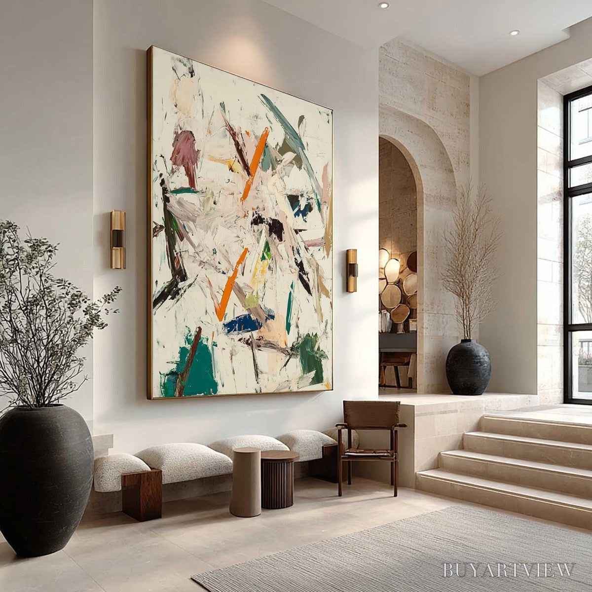 BUYARTVIEW Frozen Rush – Textured Abstract Impasto Oil Painting - image 4