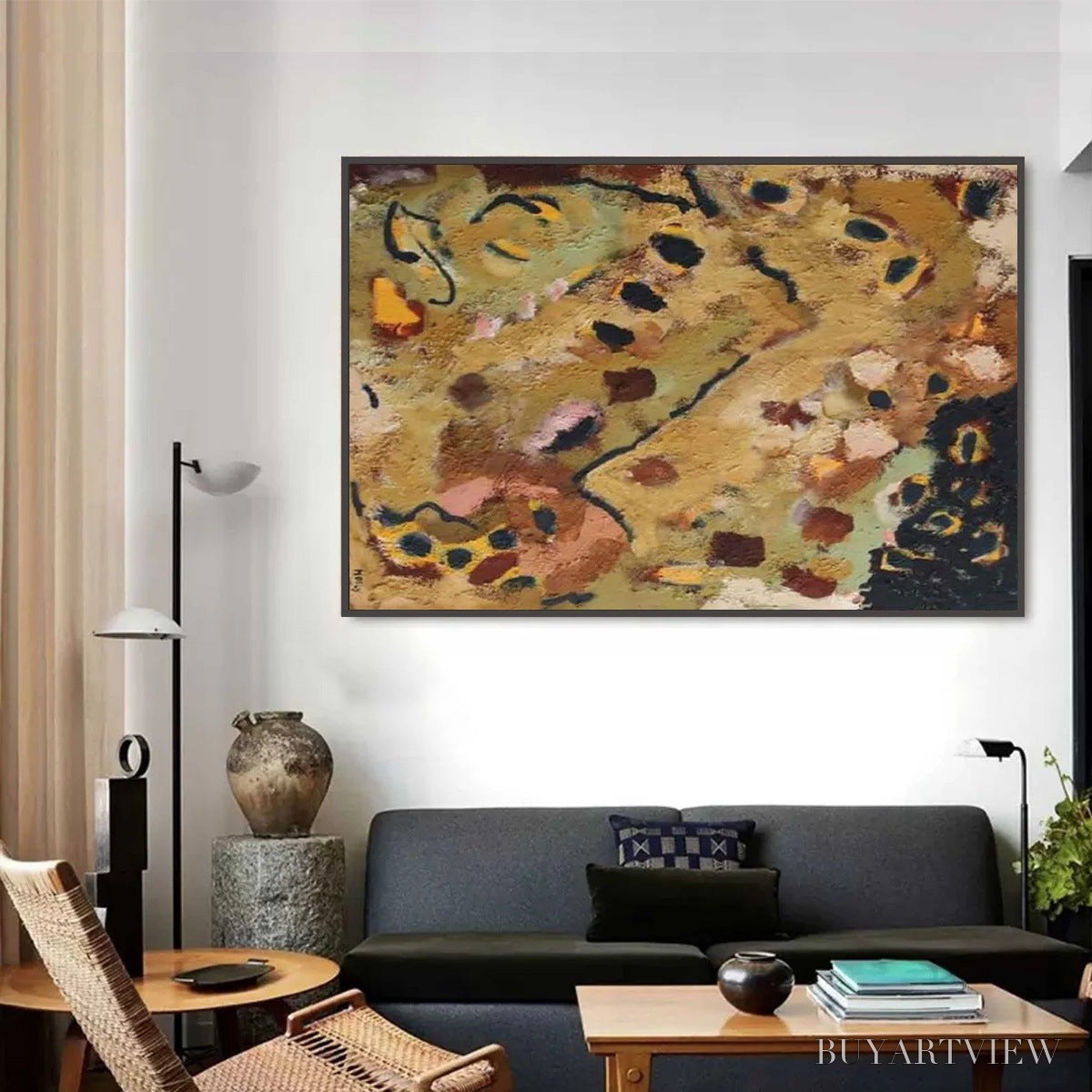 BUYARTVIEW Earth Tones – Abstract Organic Textured Oil Painting - image 5