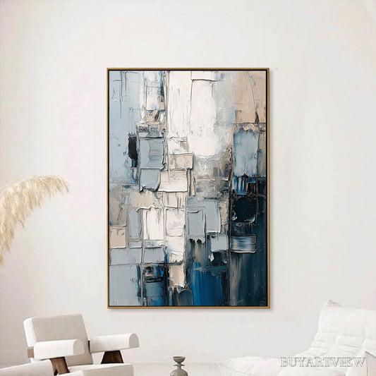 BUYARTVIEW Stratum – Heavily Textured Abstract Impasto Oil Painting - image 2