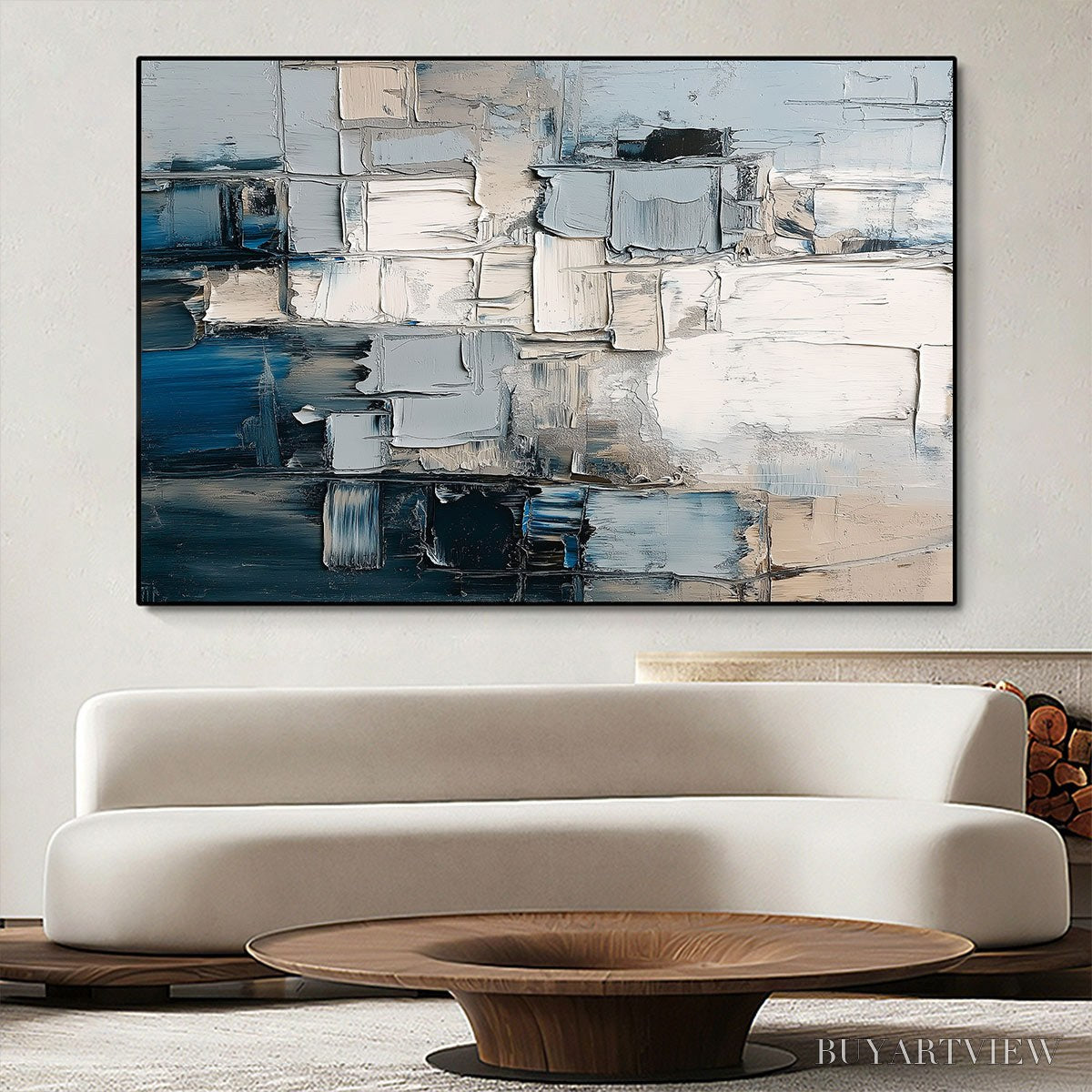 BUYARTVIEW Stratum – Heavily Textured Abstract Impasto Oil Painting - image 4
