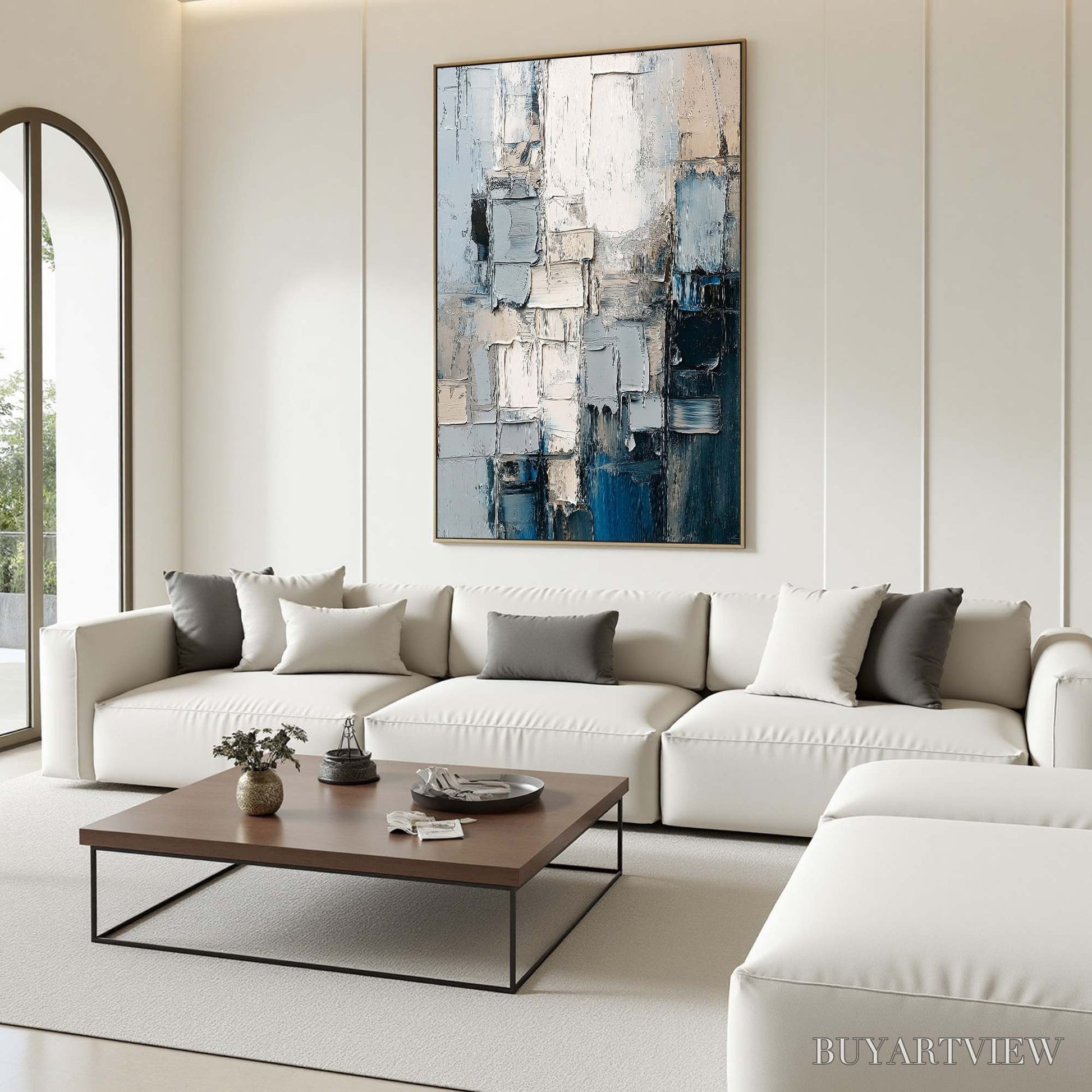 BUYARTVIEW Stratum – Heavily Textured Abstract Impasto Oil Painting - image 5