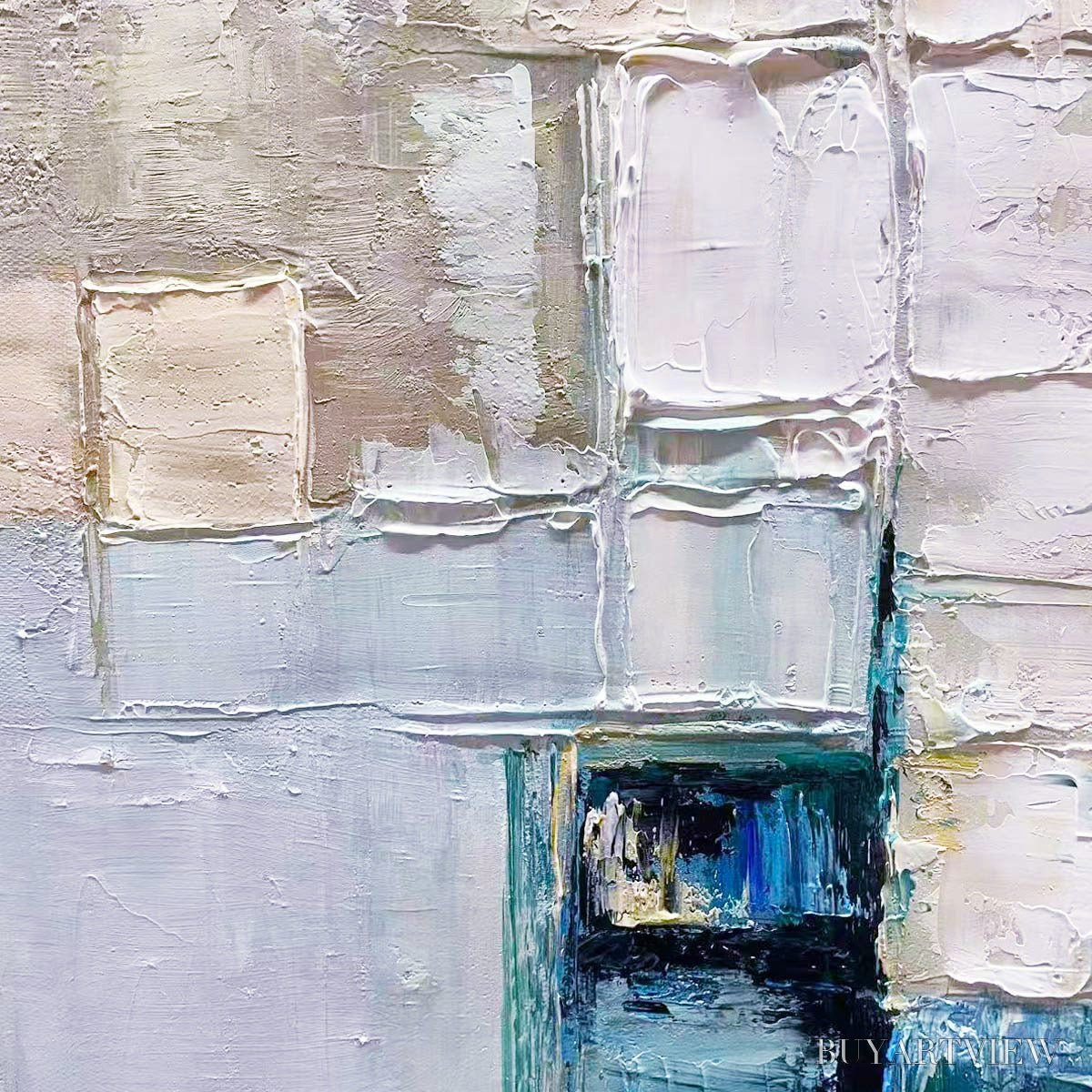 BUYARTVIEW Stratum – Heavily Textured Abstract Impasto Oil Painting - image 6