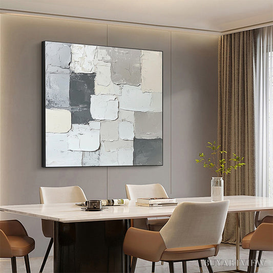 BUYARTVIEW Layered Harmony – Textured Abstract Oil Painting - image 2