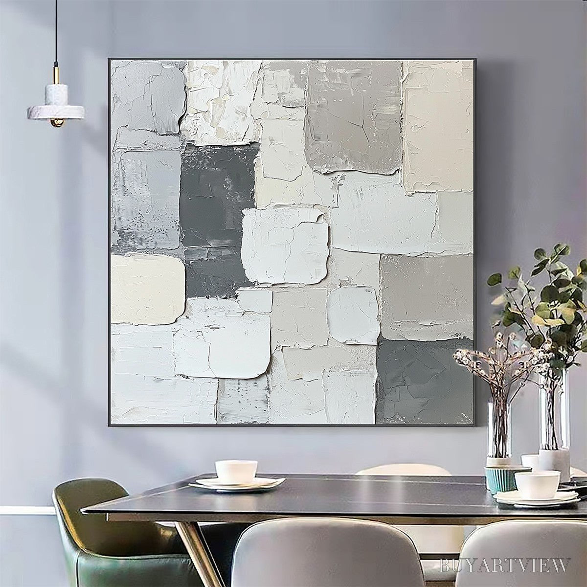 BUYARTVIEW Layered Harmony – Textured Abstract Oil Painting - image 4