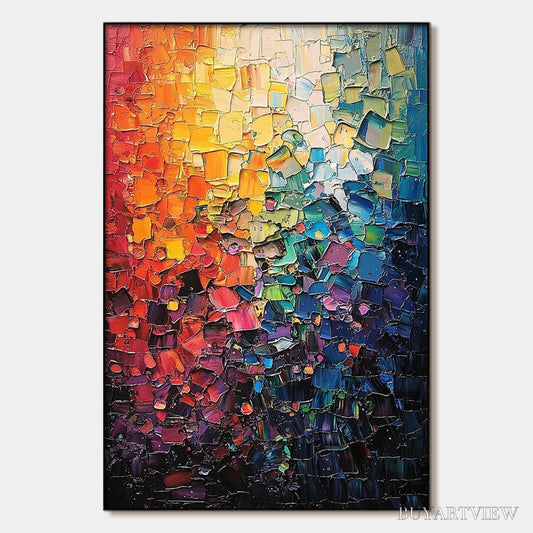BUYARTVIEW Color Symphony – Textured Abstract Impasto Oil Painting - image 1