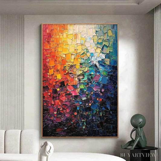 BUYARTVIEW Color Symphony – Textured Abstract Impasto Oil Painting - image 2