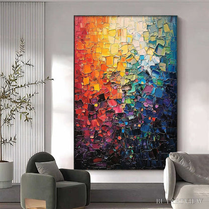 BUYARTVIEW Color Symphony – Textured Abstract Impasto Oil Painting - image 4