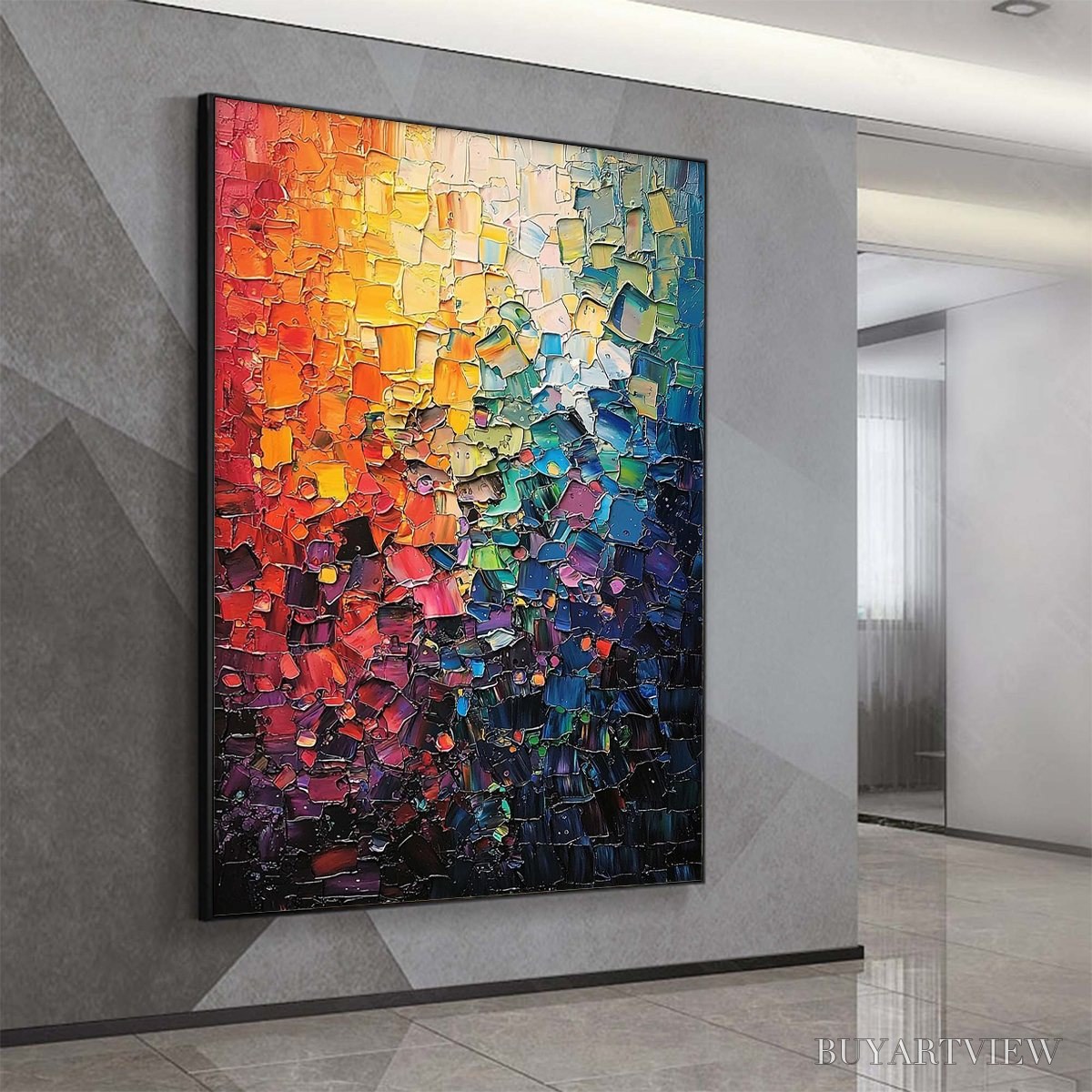 BUYARTVIEW Color Symphony – Textured Abstract Impasto Oil Painting - image 5