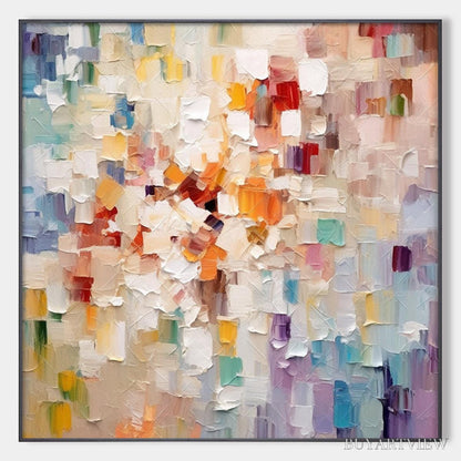 BUYARTVIEW Whispers of Light – Textured Abstract Oil Painting - image 1