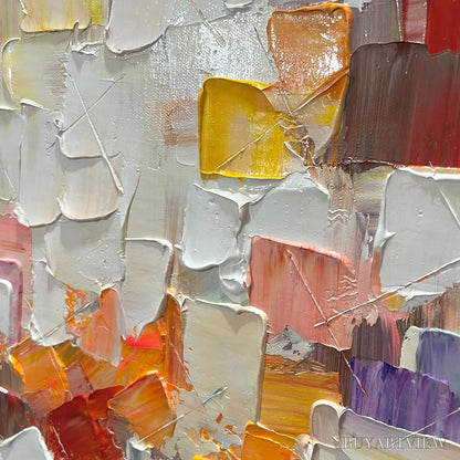 BUYARTVIEW Whispers of Light – Textured Abstract Oil Painting - image 3
