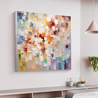 BUYARTVIEW Whispers of Light – Textured Abstract Oil Painting - image 4
