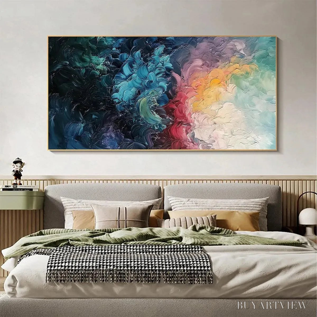 BUYARTVIEW Dusk Whispers – Textured Abstract Impasto Oil Painting - image 2