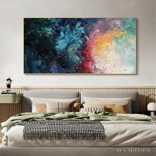 BUYARTVIEW Dusk Whispers – Textured Abstract Impasto Oil Painting - image 2