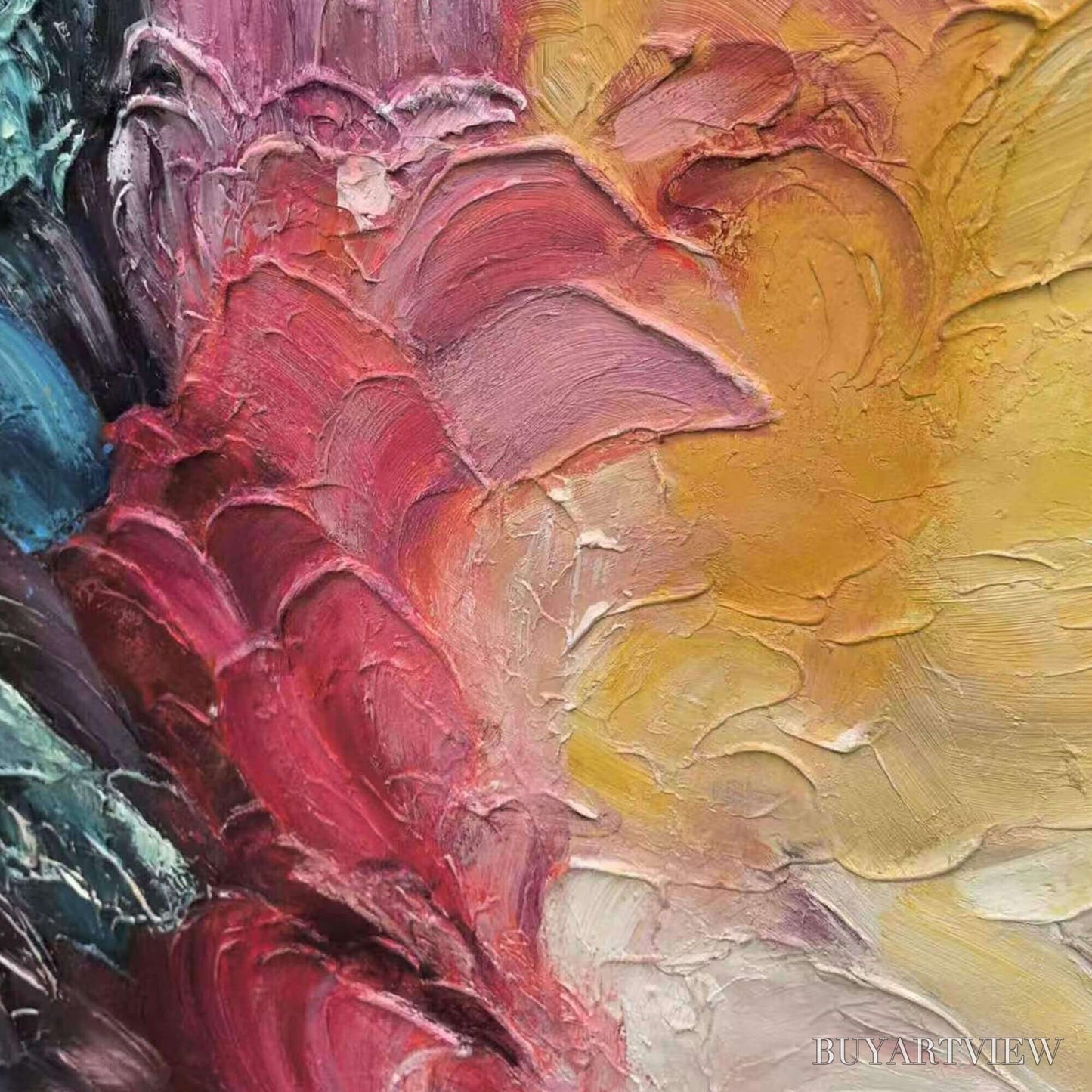 BUYARTVIEW Dusk Whispers – Textured Abstract Impasto Oil Painting - image 3