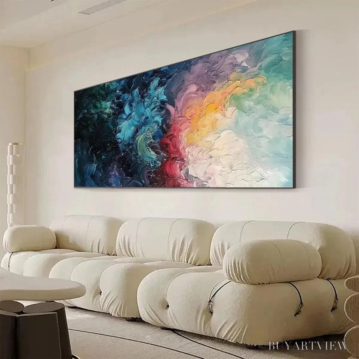 BUYARTVIEW Dusk Whispers – Textured Abstract Impasto Oil Painting - image 4