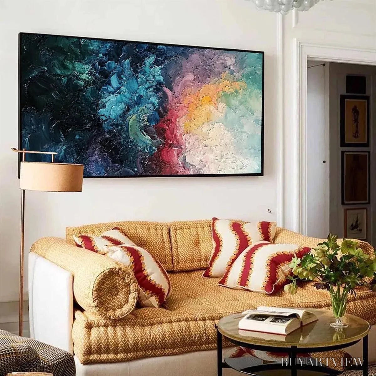 BUYARTVIEW Dusk Whispers – Textured Abstract Impasto Oil Painting - image 5