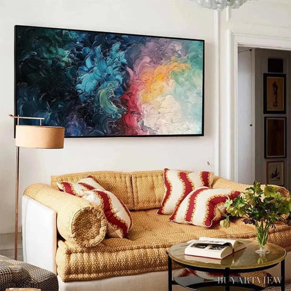BUYARTVIEW Dusk Whispers – Textured Abstract Impasto Oil Painting - image 5