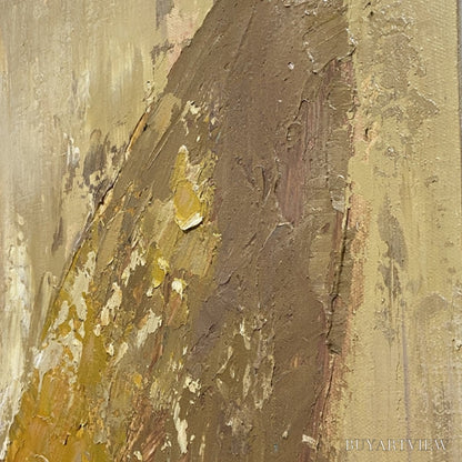 BUYARTVIEW Golden Wings – Gold Butterfly Painting, Textured , Vertical Canvas, Beige and Gold Decor - image 5