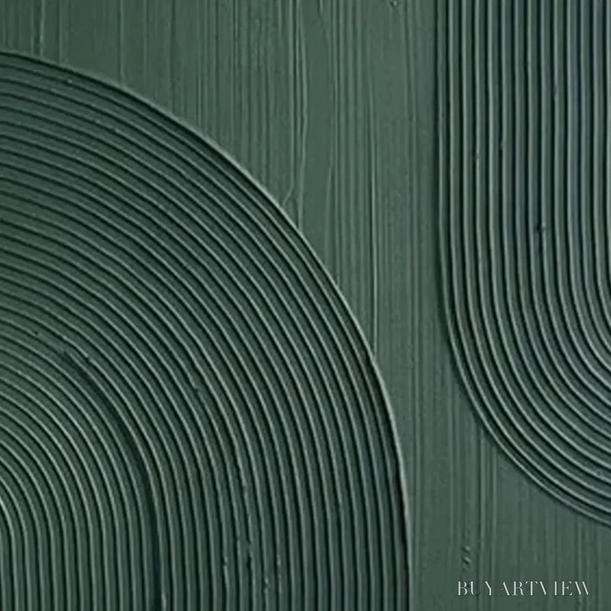 BUYARTVIEW Green Textured Arches Diptych – Textured Abstract Painting Set of 2, Square - image 3