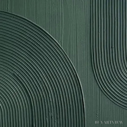 BUYARTVIEW Green Textured Arches Diptych – Textured Abstract Painting Set of 2, Square - image 3