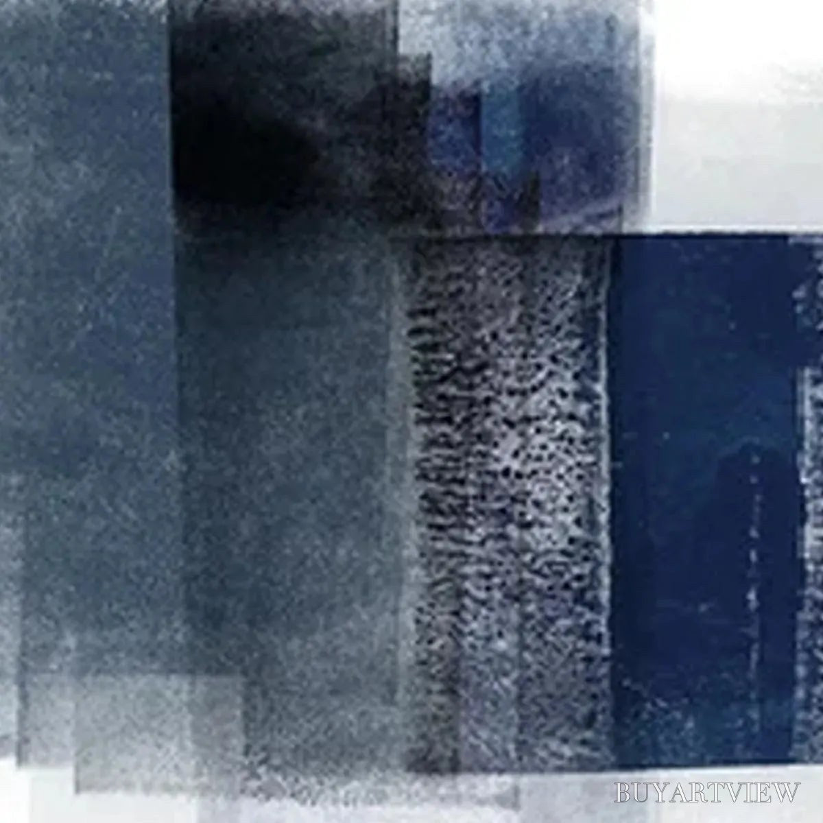 BUYARTVIEW Blue Abstract Triptych – Abstract Painting Set of 3, Vertical - image 3