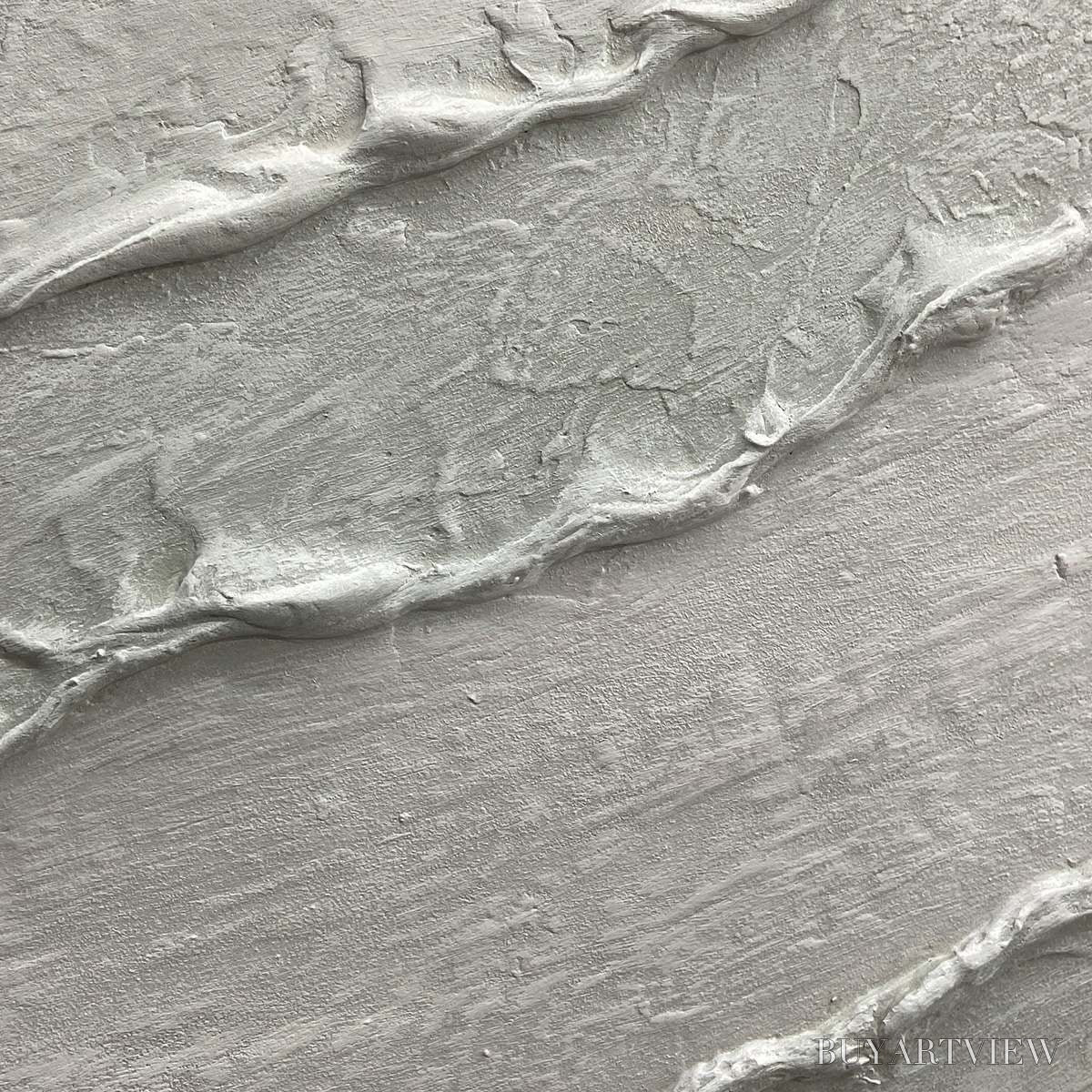 BUYARTVIEW White Textured Lines Diptych – Textured Abstract Painting Set of 2, Vertical - image 3