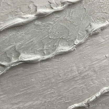BUYARTVIEW White Textured Lines Diptych – Textured Abstract Painting Set of 2, Vertical - image 3