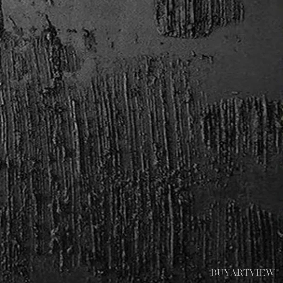 BUYARTVIEW Black Textured Diptych – Textured Abstract Painting Set of 2, Vertical - image 4