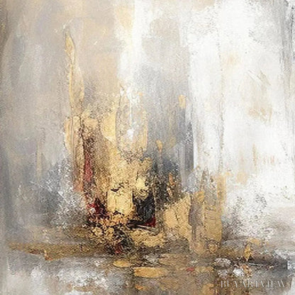 BUYARTVIEW Golden Abstract – Textured Abstract Painting, Vertical - image 3