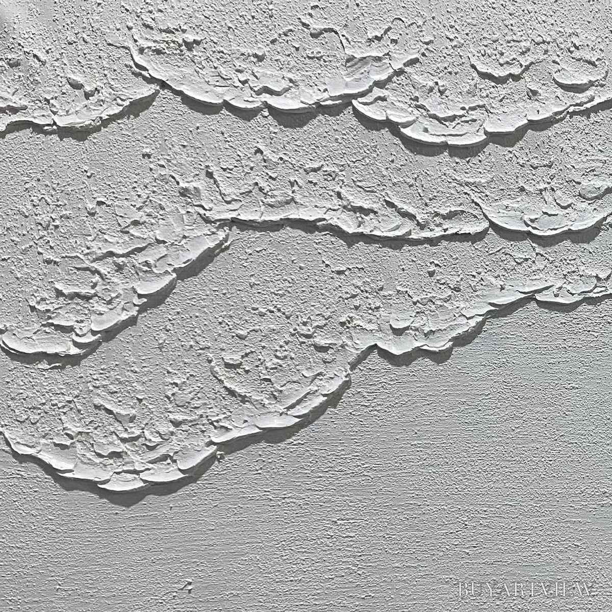BUYARTVIEW White Textured Waves Diptych – Textured Abstract Painting Set of 2, Vertical - image 3