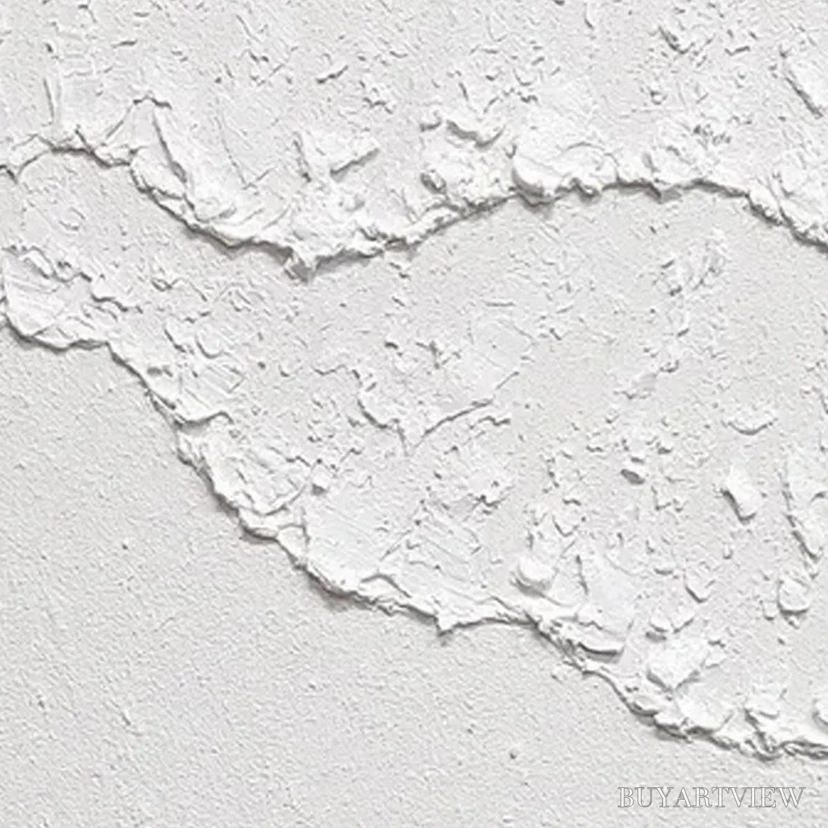 BUYARTVIEW White Textured Waves Diptych – Textured Abstract Painting Set of 2, Vertical - image 5