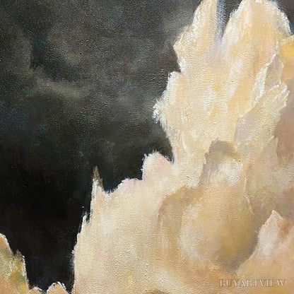 BUYARTVIEW Stormy Skies – Textured Cloudscape Painting, Vertical - image 3