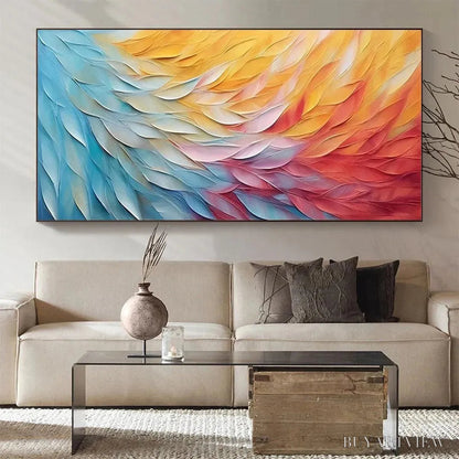 BUYARTVIEW Golden Waves – Textured Abstract Painting, Horizontal - image 4