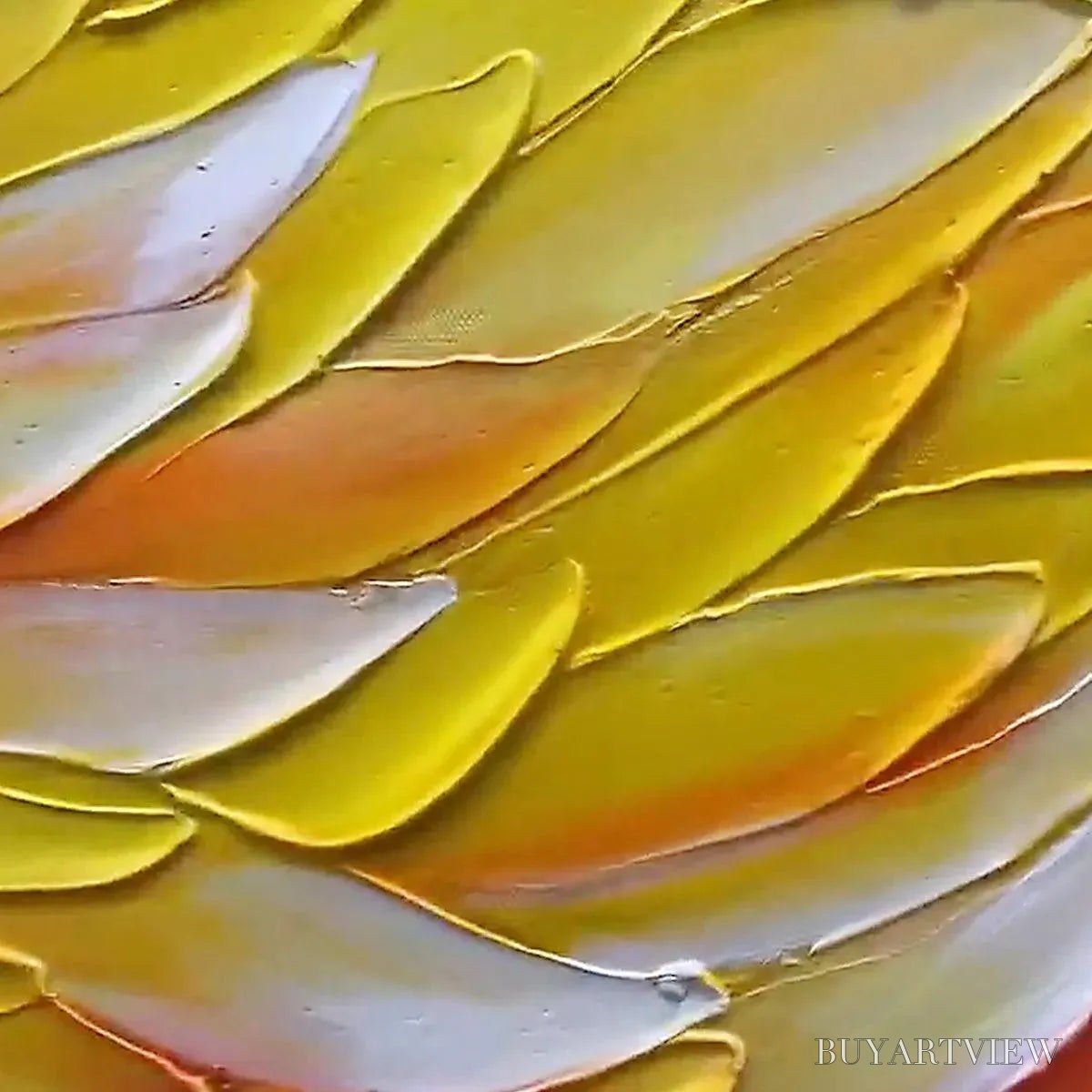 BUYARTVIEW Golden Waves – Textured Abstract Painting, Horizontal - image 6