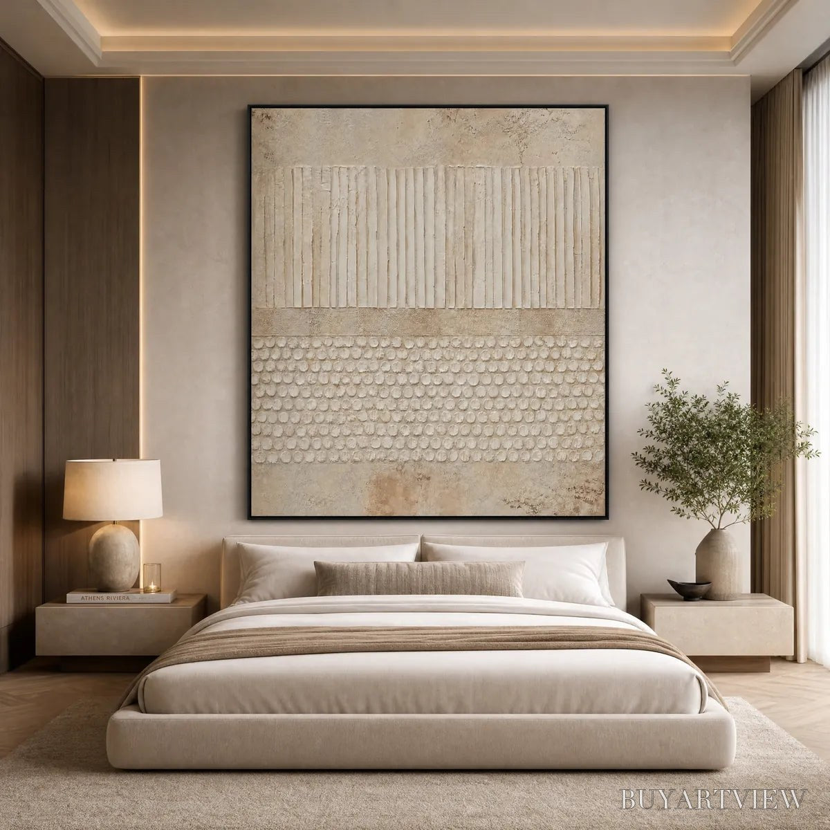 BUYARTVIEW Earthen Rhythm – Vertical Wabi-Sabi Textured Abstract - image 5