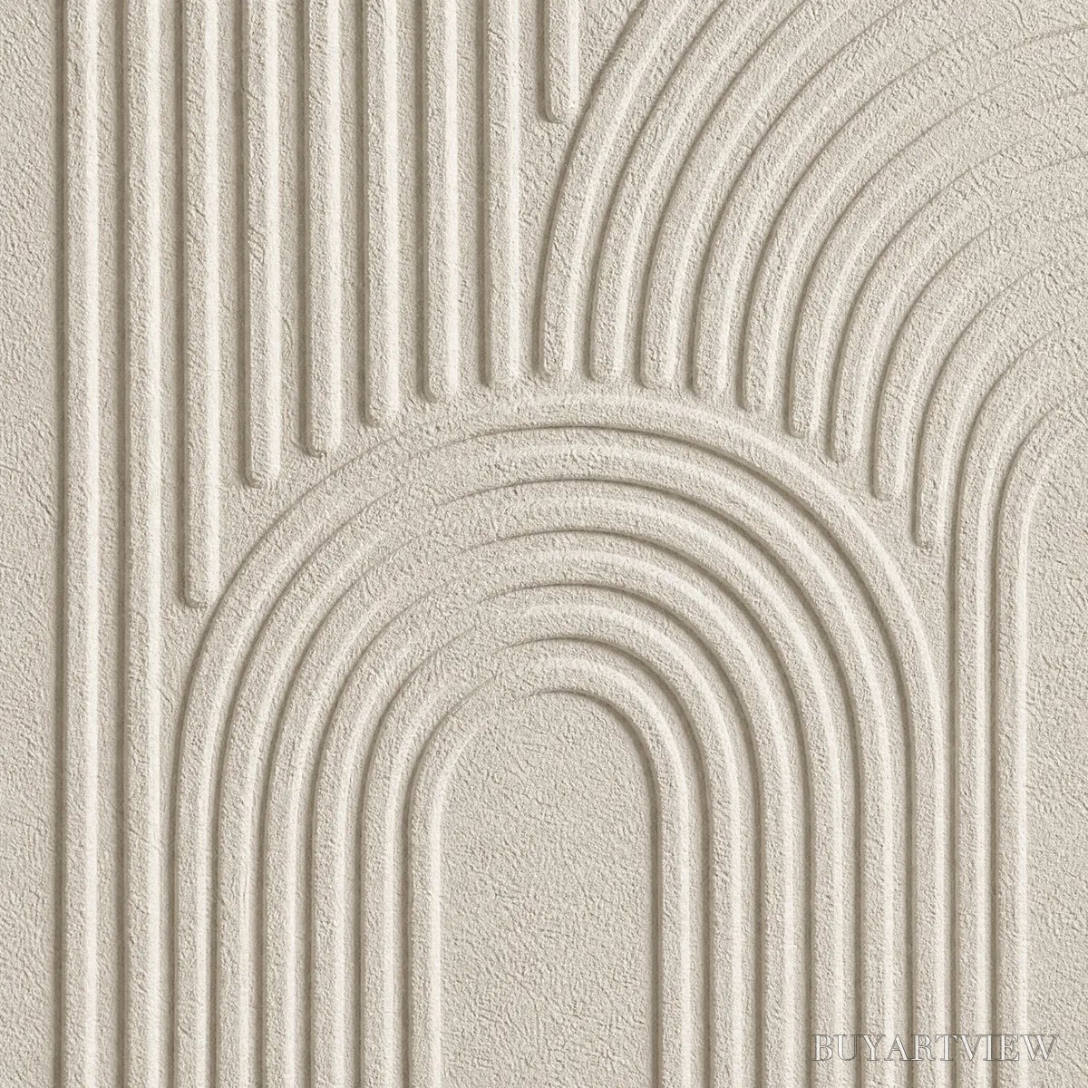 BUYARTVIEW Continuum – Beige Textured Minimalist Wabi-Sabi Abstract Diptych - image 3
