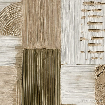 BUYARTVIEW Strata Textured Abstract Neutral Oil Painting for Modern - image 3