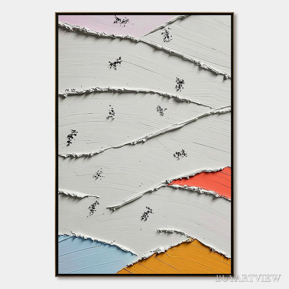 BUYARTVIEW Fragments – Textured Wabi-Sabi Abstract Impasto Painting - image 1