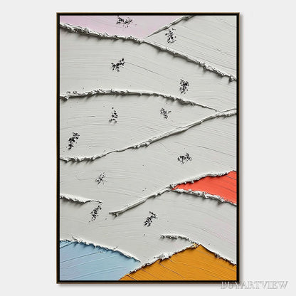 BUYARTVIEW Fragments – Textured Wabi-Sabi Abstract Impasto Painting - image 1