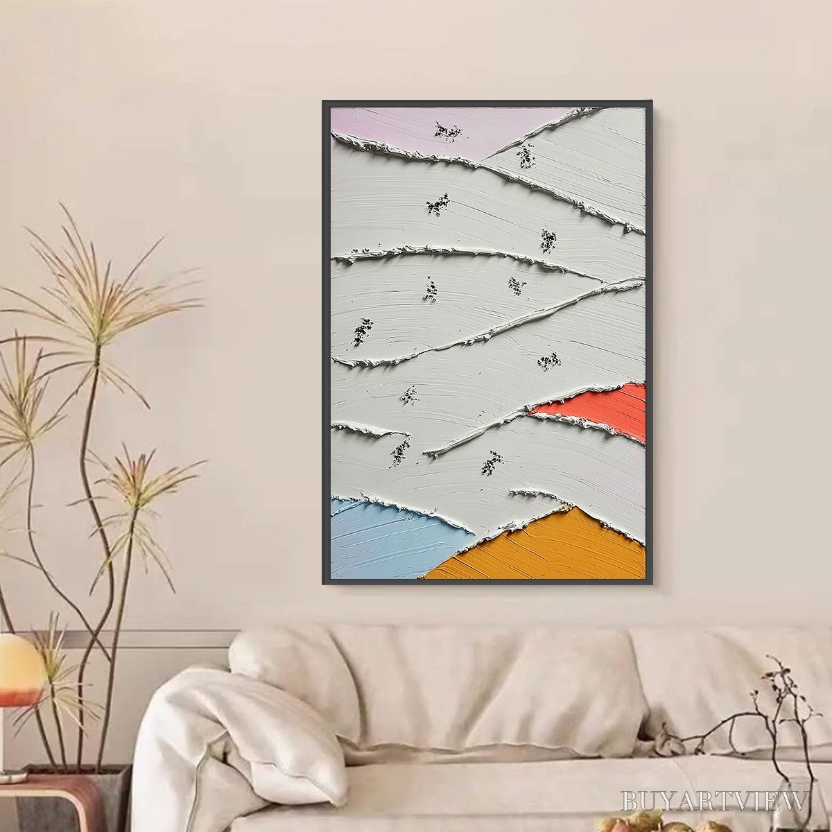 BUYARTVIEW Fragments – Textured Wabi-Sabi Abstract Impasto Painting - image 6