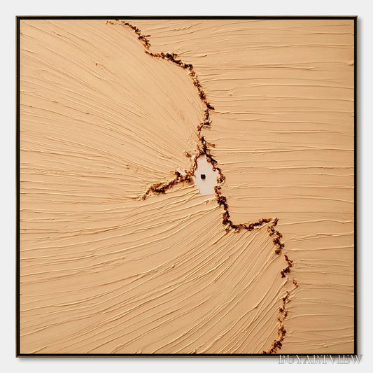 BUYARTVIEW Breach – Wabi-Sabi Textured Abstract Painting for Minimalist Decor - image 1