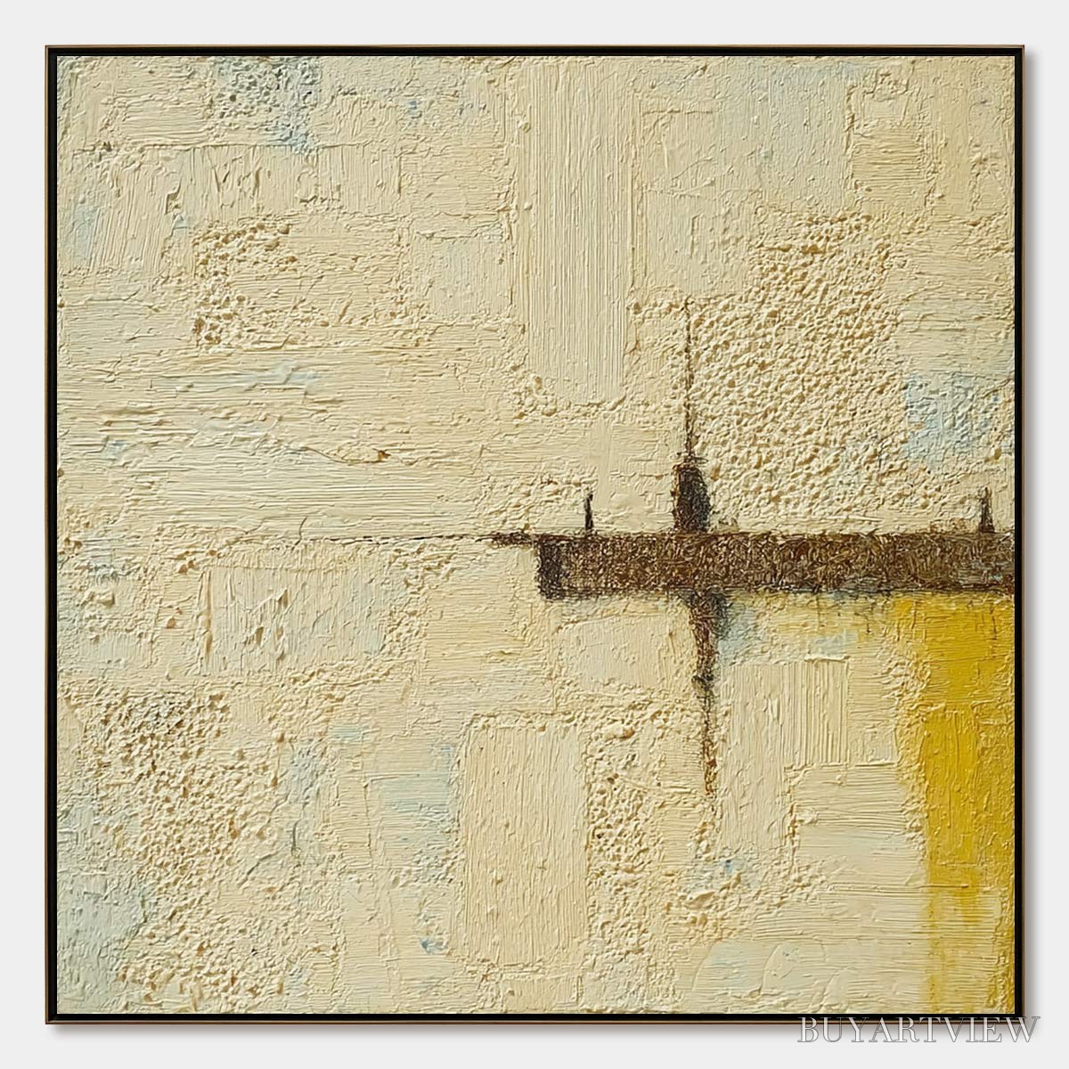 BUYARTVIEW Foundation – Wabi-Sabi Inspired Textured Abstract Oil Painting - image 1