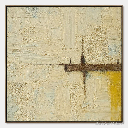 BUYARTVIEW Foundation – Wabi-Sabi Inspired Textured Abstract Oil Painting - image 1