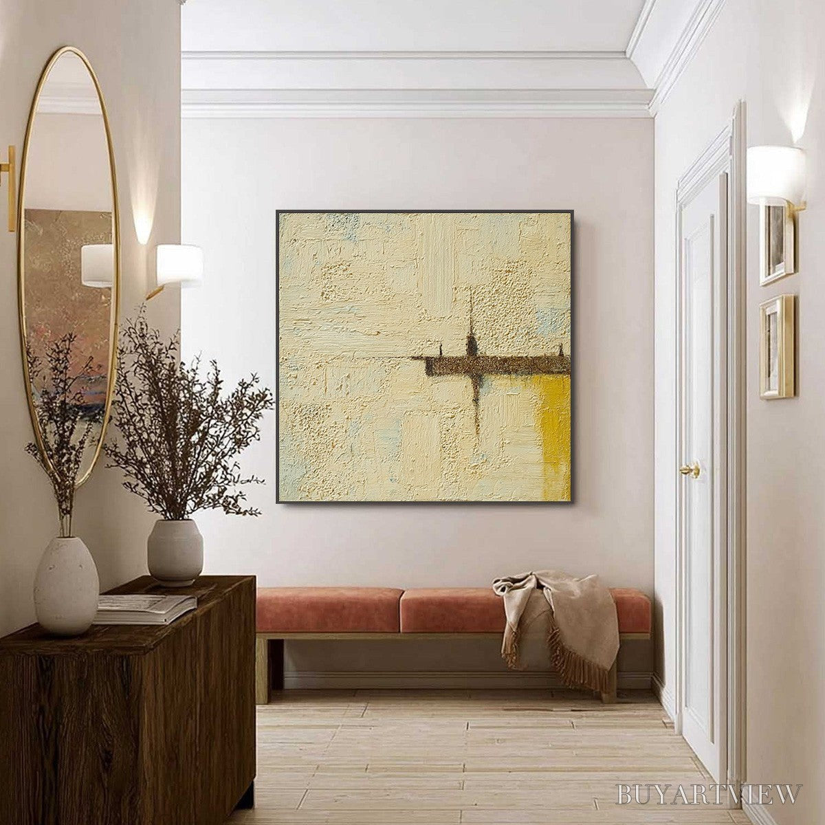 BUYARTVIEW Foundation – Wabi-Sabi Inspired Textured Abstract Oil Painting - image 4