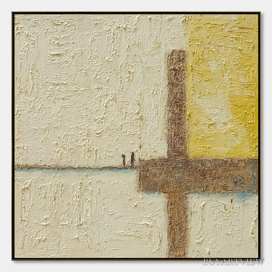 BUYARTVIEW Juncture – Textured Wabi Sabi Abstract Oil Painting for Walls - image 1