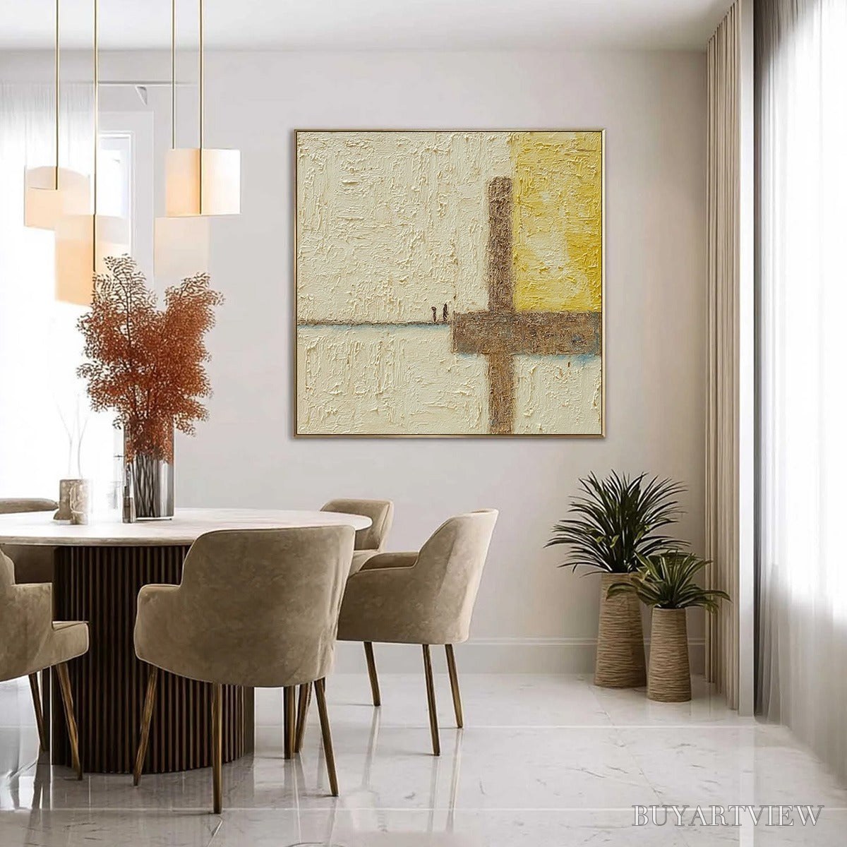 BUYARTVIEW Juncture – Textured Wabi Sabi Abstract Oil Painting for Walls - image 2
