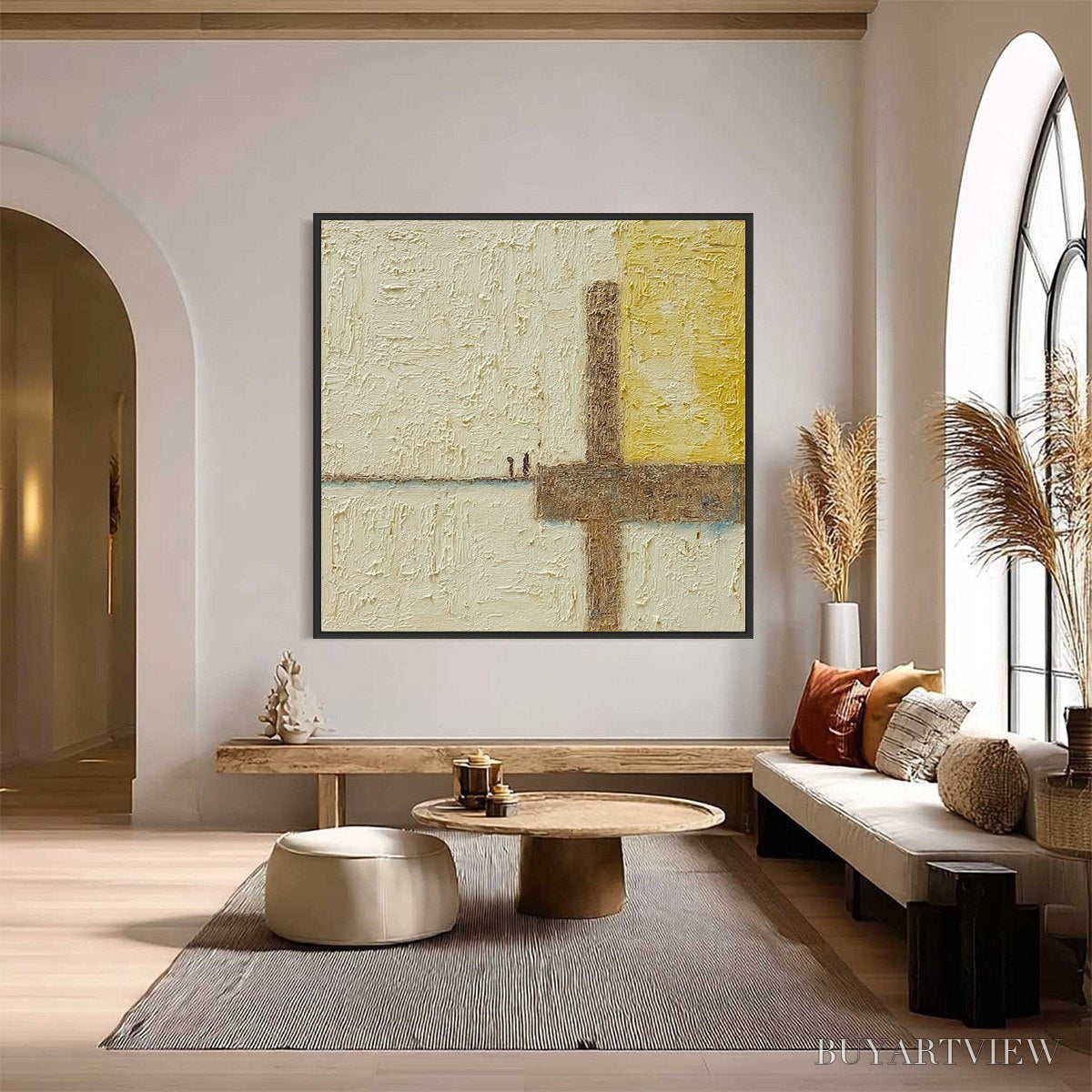 BUYARTVIEW Juncture – Textured Wabi Sabi Abstract Oil Painting for Walls - image 6